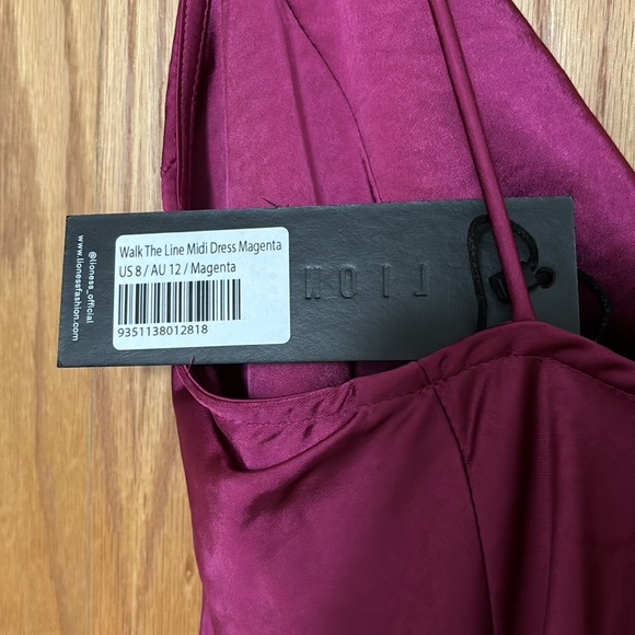 Princess Polly Walk The Line Maxi Dress in Magenta - Picture 5 of 5